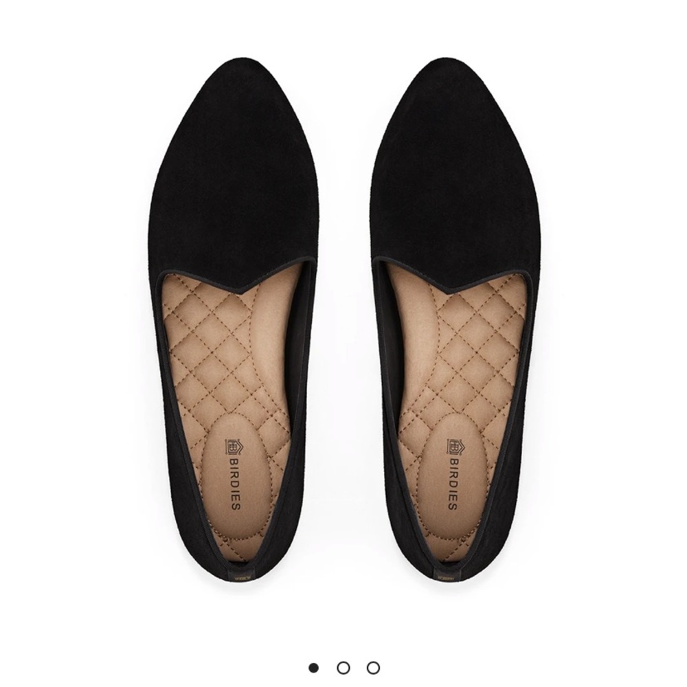 Brand new birdies heron black suede size 7